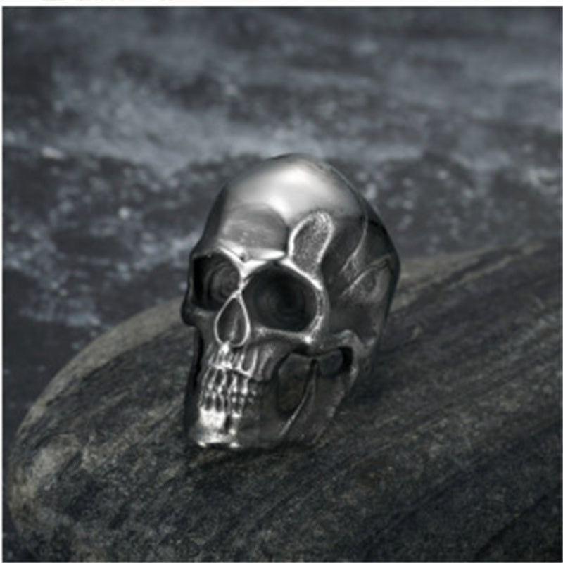 Bague crâne punk de personnalité de mode Halloween