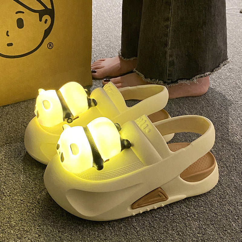 Pantoufles d'été femmes, pantoufles mignonnes 2024 avec lampe panda sandales d'été pour femmes - Ivory Deals Market