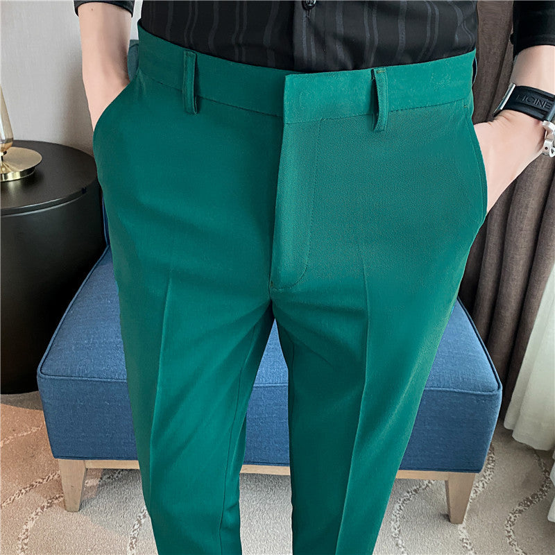 Pantalon de costume décontracté uni