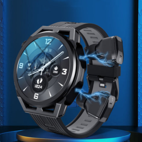 Montre intelligente Casque 2-en-1 TWS Appel bidirectionnel Mémoire 4G Montre intelligente