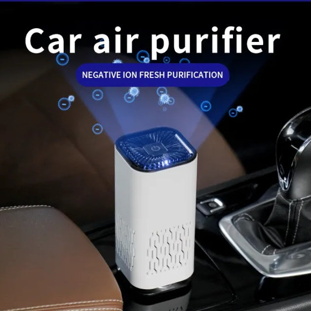 Purificateur d'air pour voiture, générateur d'ions négatifs portable, élimine le formaldéhyde, la poussière et la fumée, rafraîchit l'air pour la maison et la voiture