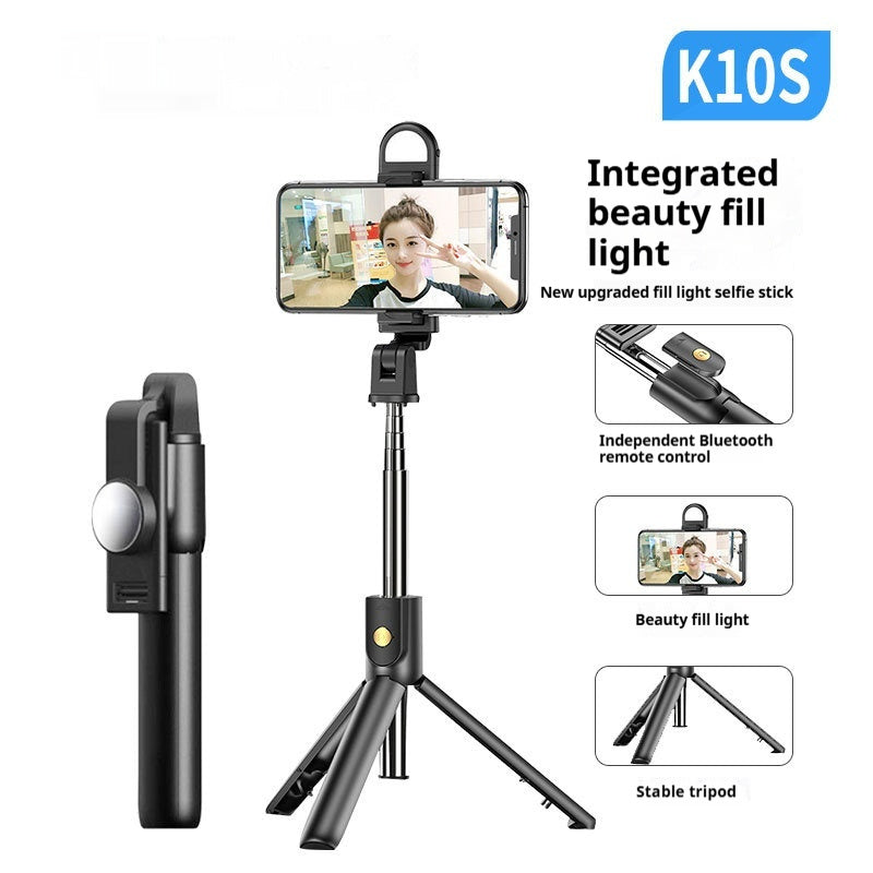 Selfie Stick avec télécommande Bluetooth pour téléphone portable et trépied pour photos et vidéos en direct.