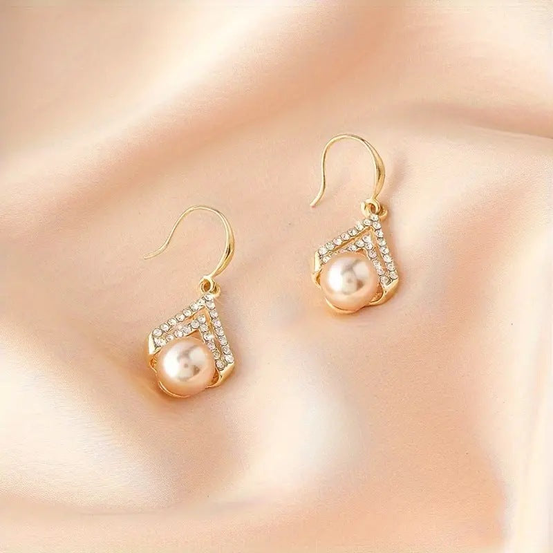 Mode Tout-match Goutte D'eau Perle Boucles D'oreilles Personnalité Tendance - Ivory Deals Market