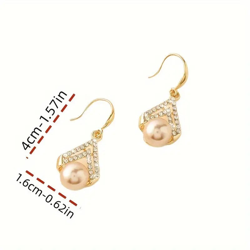 Mode Tout-match Goutte D'eau Perle Boucles D'oreilles Personnalité Tendance - Ivory Deals Market