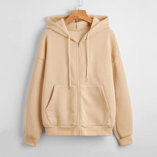 Sweat à capuche à fermeture éclair style mousseux pour hommes et femmes - Ivory Deals Market