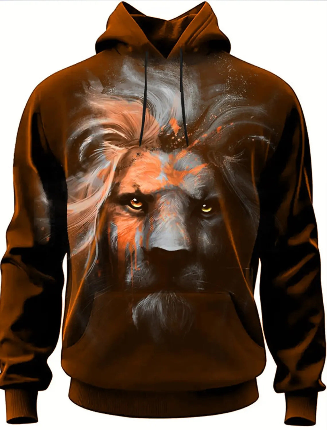 Mode Marque Lion Head 3D Sweat à capuche Mode Hommes Et Femmes - Ivory Deals Market