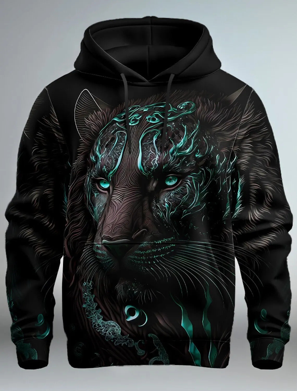 Mode Marque Lion Head 3D Sweat à capuche Mode Hommes Et Femmes - Ivory Deals Market