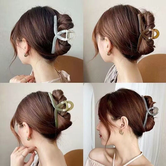 Shark Clip de haute qualité de prise de tempérament Barrettes de tête arrière pour femmes Accessoires de cheveux de griffe de cheveux Gadget Updo - Ivory Deals Market