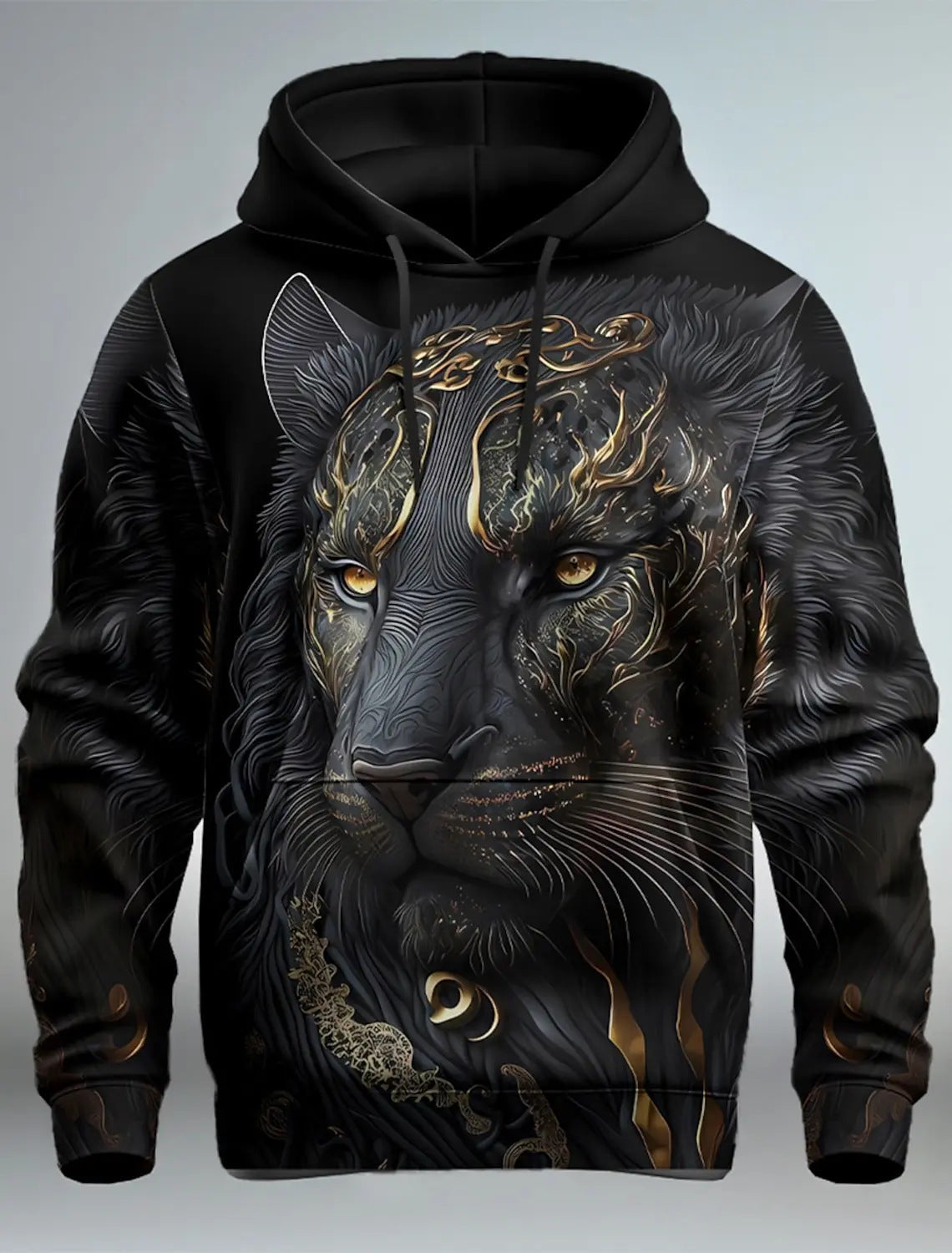 Mode Marque Lion Head 3D Sweat à capuche Mode Hommes Et Femmes - Ivory Deals Market