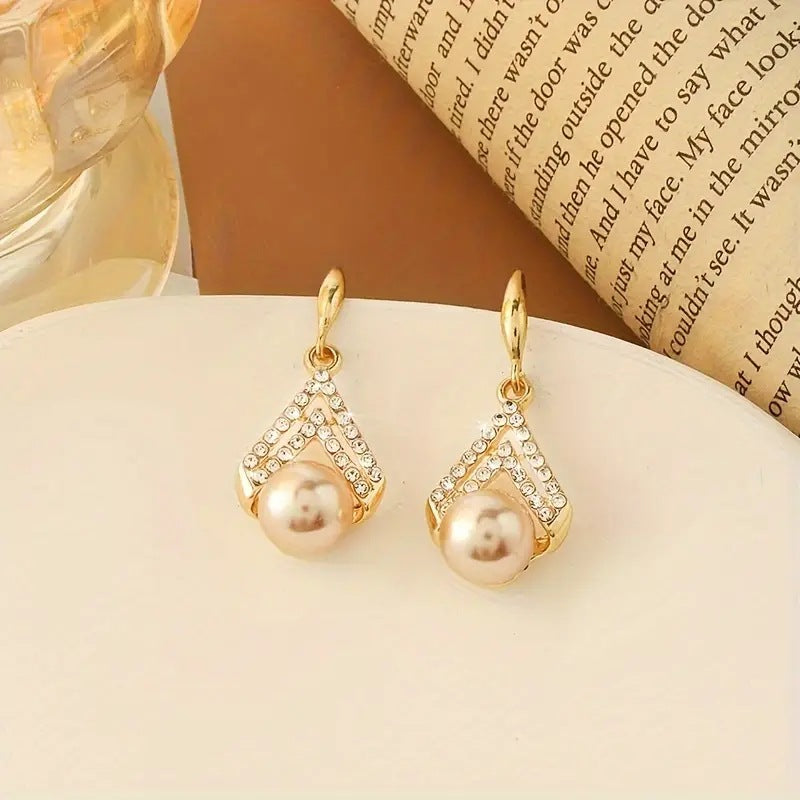 Mode Tout-match Goutte D'eau Perle Boucles D'oreilles Personnalité Tendance - Ivory Deals Market