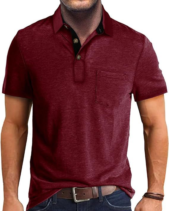 Vêtements d'été pour hommes T-shirt à revers à manches courtes - Ivory Deals Market