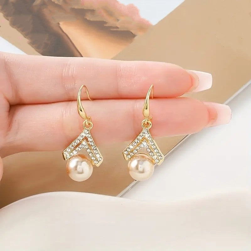 Mode Tout-match Goutte D'eau Perle Boucles D'oreilles Personnalité Tendance - Ivory Deals Market