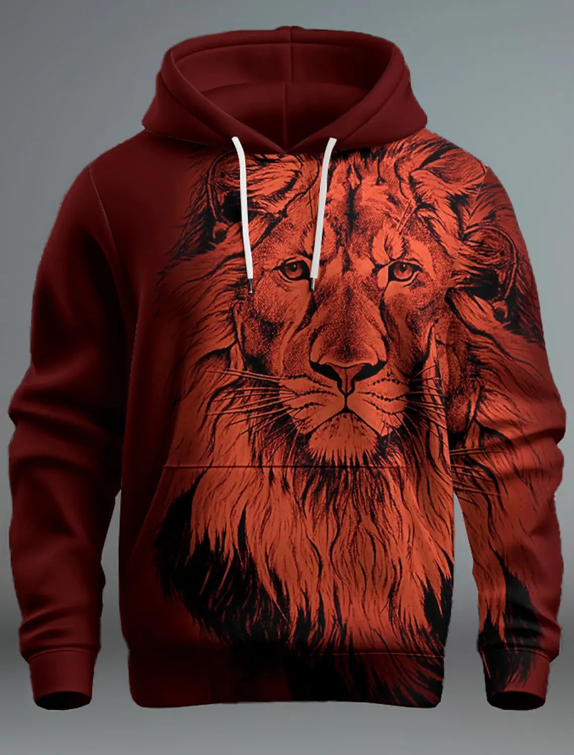 Mode Marque Lion Head 3D Sweat à capuche Mode Hommes Et Femmes - Ivory Deals Market