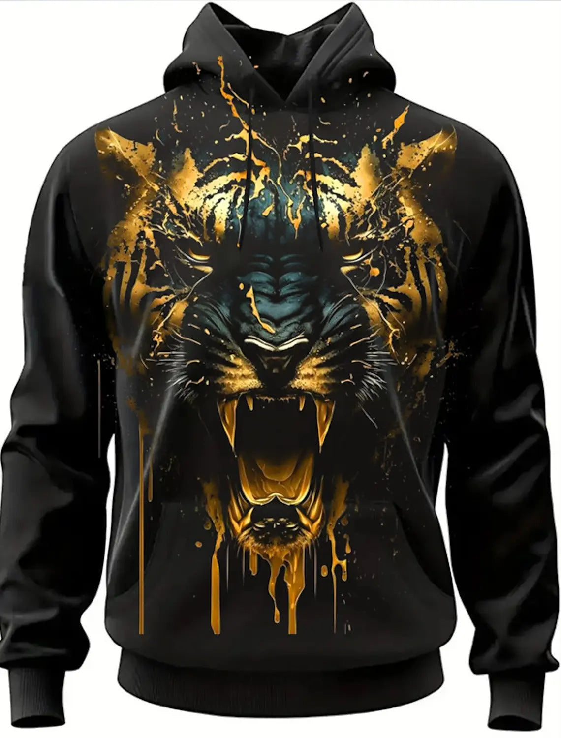 Mode Marque Lion Head 3D Sweat à capuche Mode Hommes Et Femmes - Ivory Deals Market