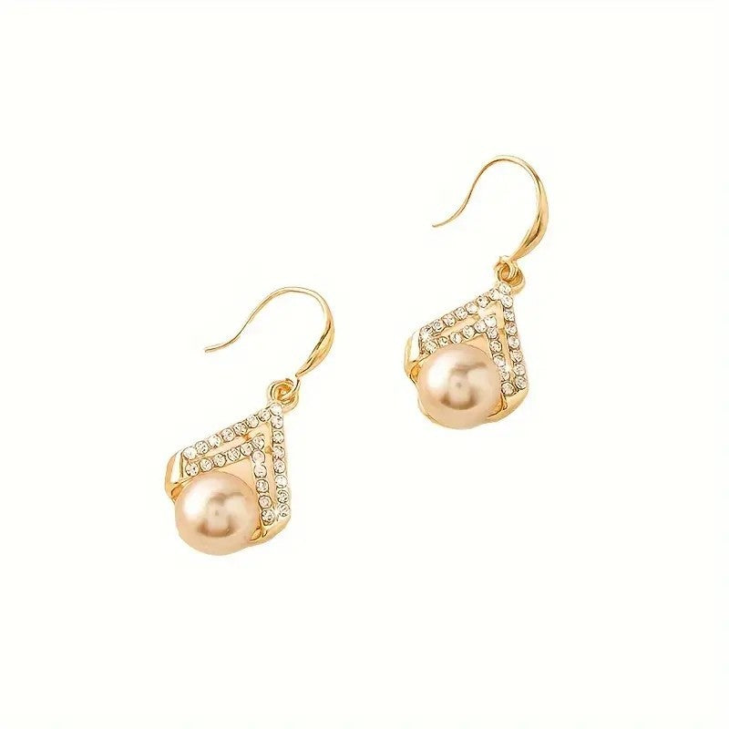 Mode Tout-match Goutte D'eau Perle Boucles D'oreilles Personnalité Tendance - Ivory Deals Market