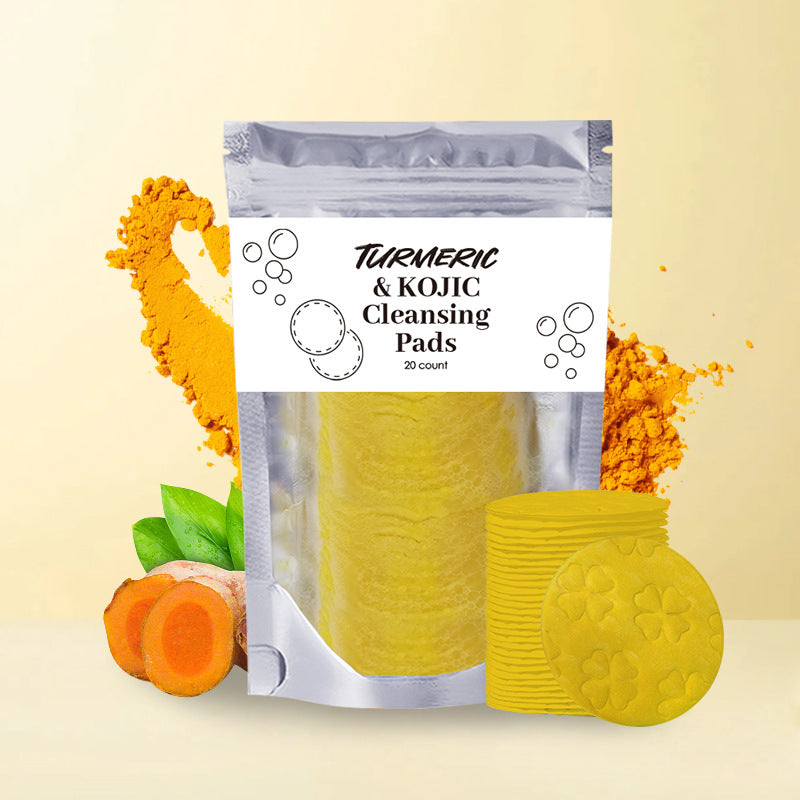 Tampon Nettoyant Au Curcuma Soin Nettoyant Exfoliant Pour Le Visage - Ivory Deals Market