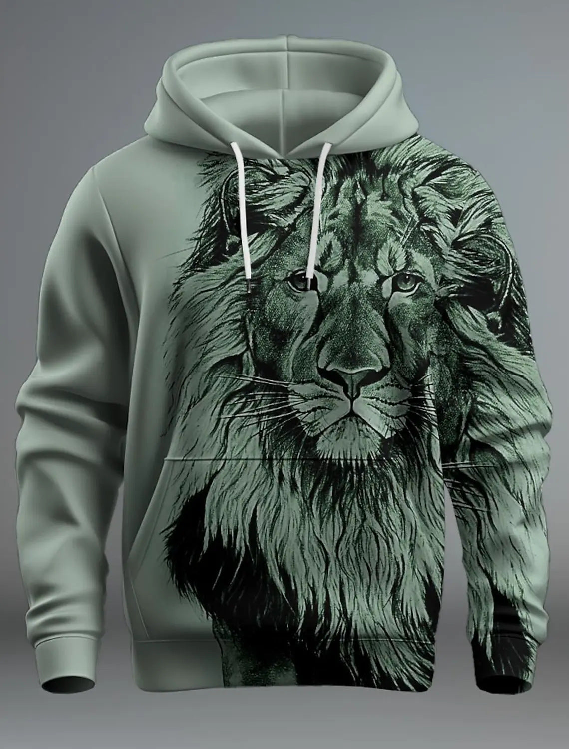 Mode Marque Lion Head 3D Sweat à capuche Mode Hommes Et Femmes - Ivory Deals Market