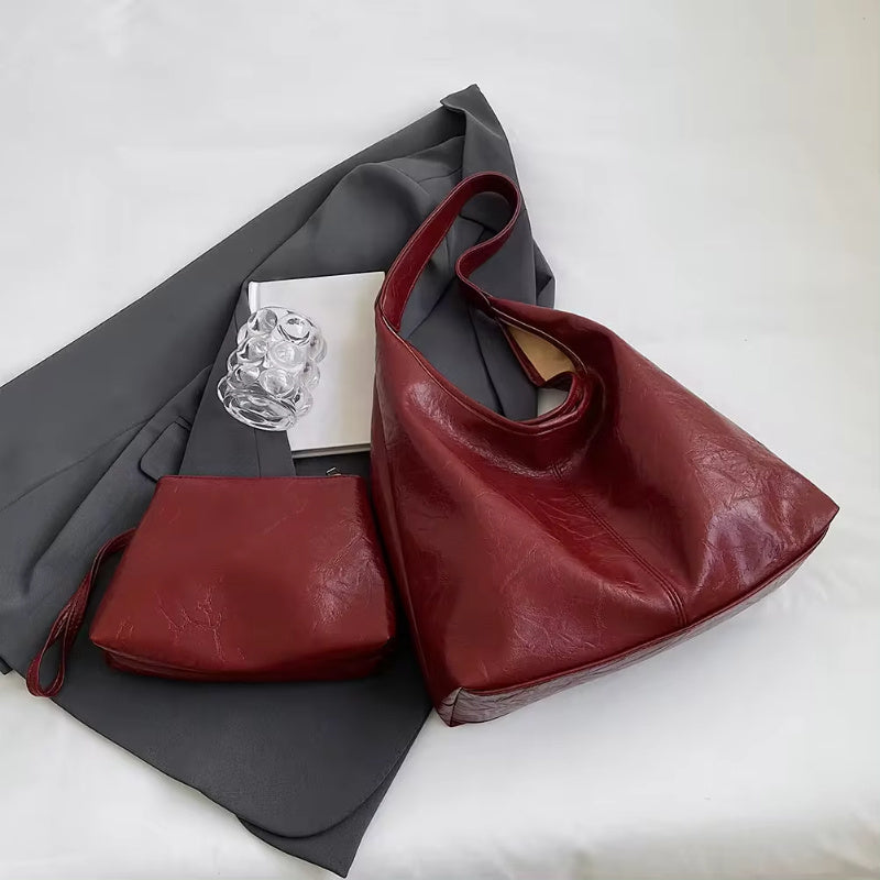 Sac à bandoulière tendance pour femmes, sac à main vintage de grande capacité | sac fourre-tout décontracté | mode automne et hiver