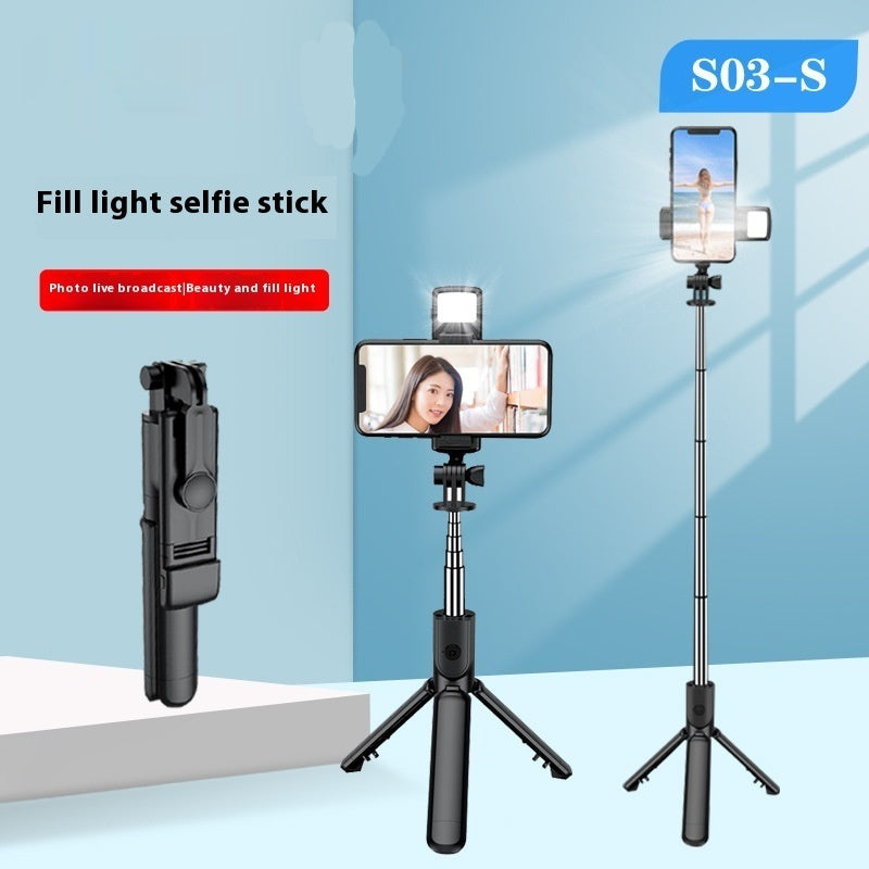 Selfie Stick avec télécommande Bluetooth pour téléphone portable et trépied pour photos et vidéos en direct.