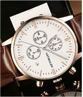 Montre pour hommes multifonction style coréen d'affaires en quartz