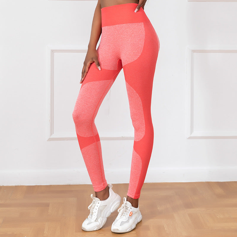 Pantalon de yoga imprimé rayé taille haute, leggings sans couture | stretch fessier à séchage rapide | pantalon de sport de course | vêtements pour femmes