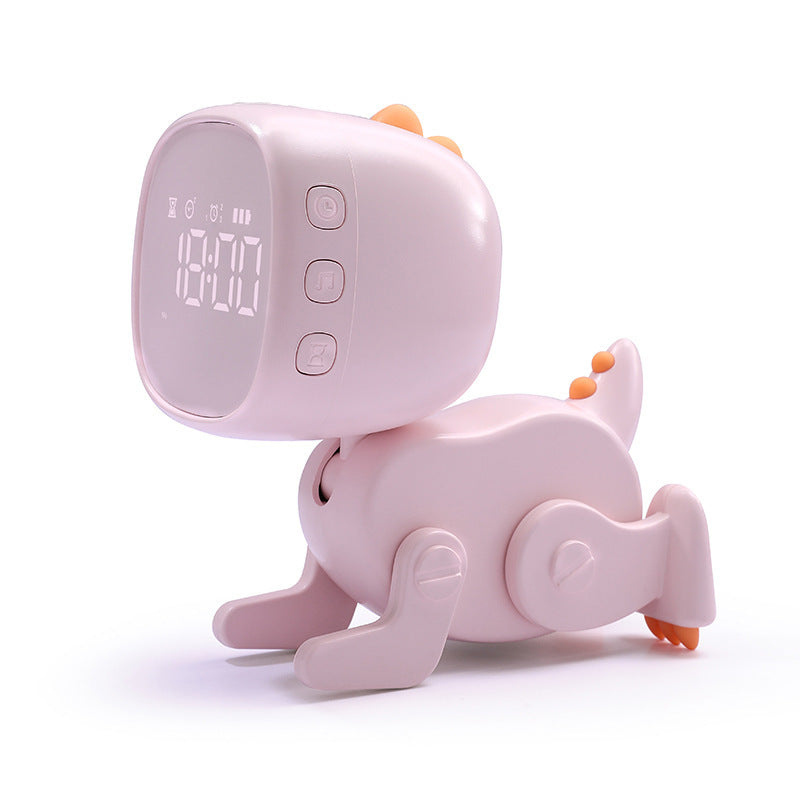 Réveil électronique USB avec un petit dinosaure mignon qui change de dessin animé.