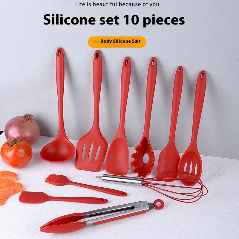 Ensemble de spatules de cuisson antiadhésives en silicone de 10 pièces