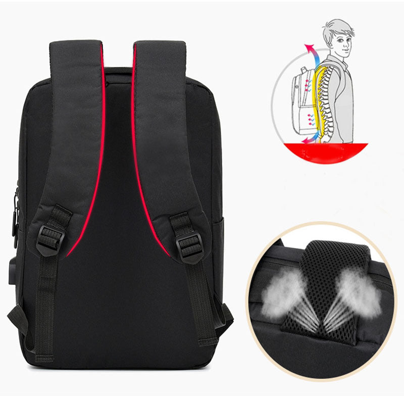 Ordinateur portable Sac À Dos Avec USB Conception D'affaires Sacs Hommes