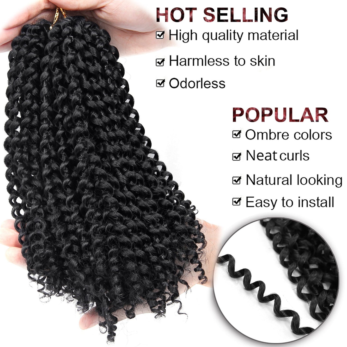 Africain extension de cheveux crochet cheveux - Ivory Deals Market