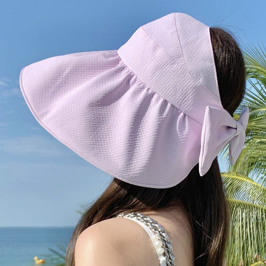 Air Top Big Brim Sun Hat Protection UV Vinyle Sun Protective - Ivory Deals Market