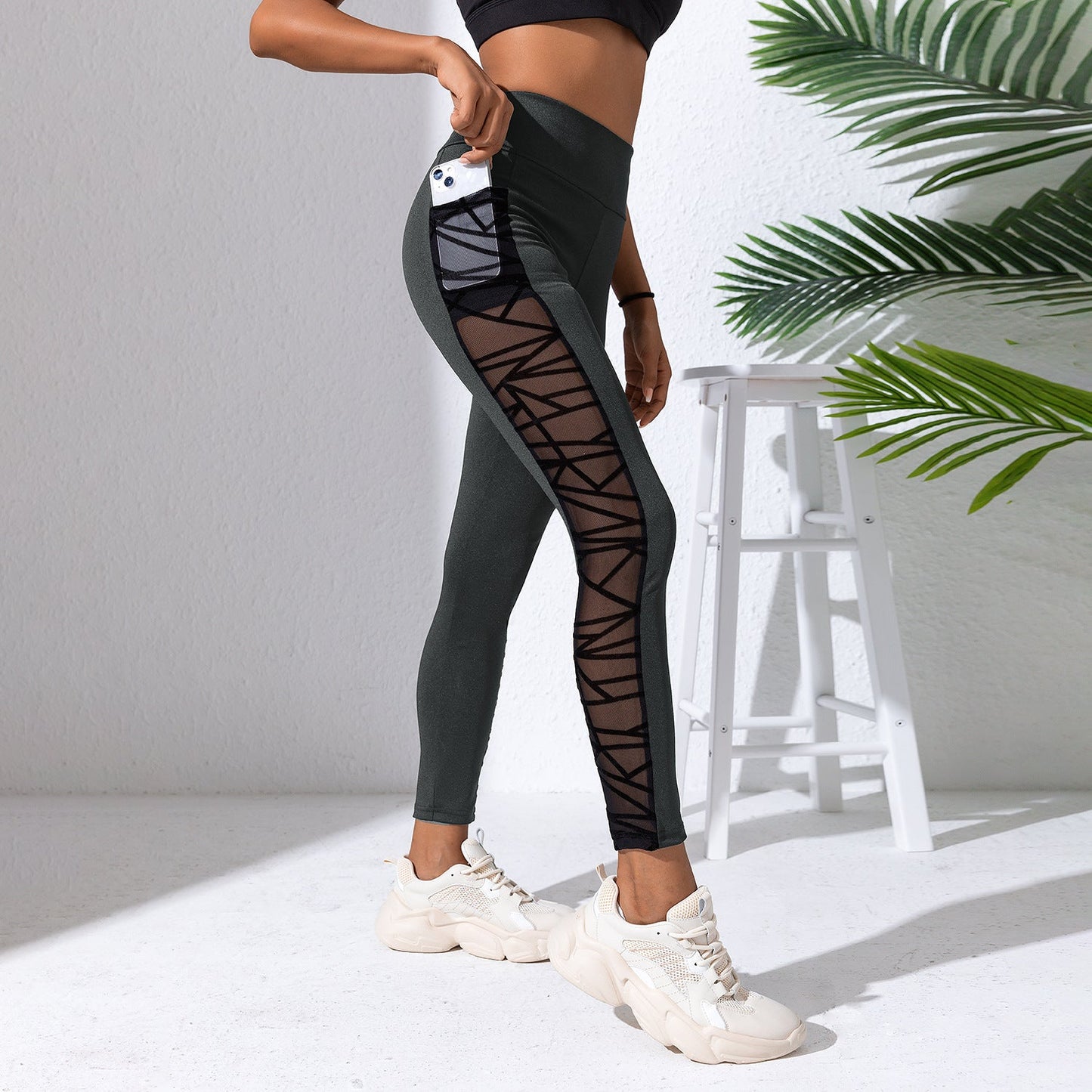 Apprêt De Yoga Couture En Maille Grande Taille Vêtements De Yoga Lifting Et Modelage Du Ventre Sports Et Fitness Pantalons De Course - Ivory Deals Market