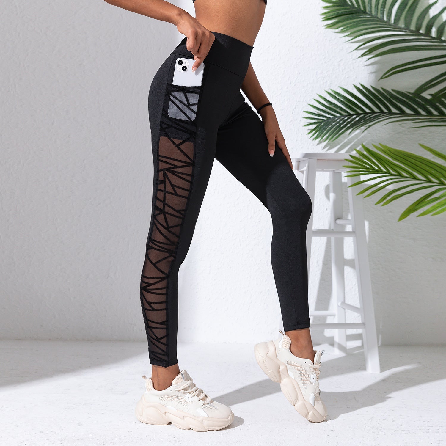 Apprêt De Yoga Couture En Maille Grande Taille Vêtements De Yoga Lifting Et Modelage Du Ventre Sports Et Fitness Pantalons De Course - Ivory Deals Market