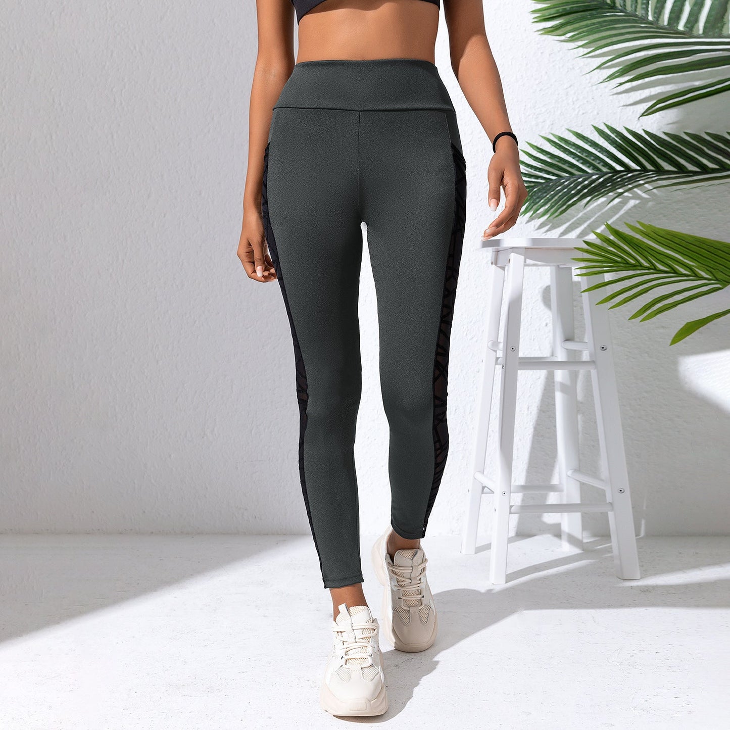 Apprêt De Yoga Couture En Maille Grande Taille Vêtements De Yoga Lifting Et Modelage Du Ventre Sports Et Fitness Pantalons De Course - Ivory Deals Market