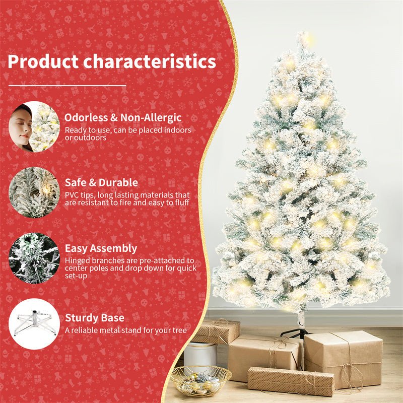 Arbre de Noël artificiel en PVC avec neige, arbre de Noël en cèdre pour la décoration de vitrine de centre commercial, fournitures de décoration de Noël. - Ivory Deals Market