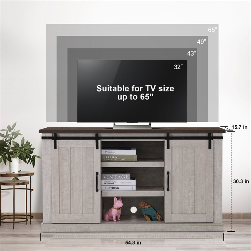 Armoire TV en bois pour salon maison vintage - Ivory Deals Market