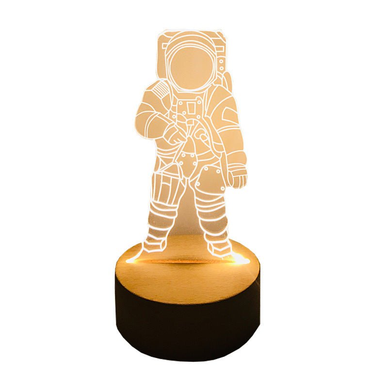 Astronaute de l’espace petite lampe de nuit chambre d’enfants lampe de chevet LED charge gradation cadeau d’anniversaire pour garçon - Ivory Deals Market