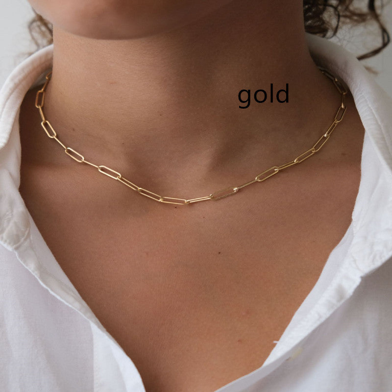 Collier pour femmes à une couche, simple, créatif, personnalité.