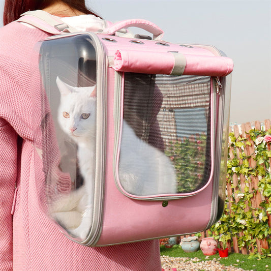 Pet Cat Transporteur Sac À Dos Respirant Chat Voyage En Plein Air Sac À Bandoulière Pour Petits Chiens Chats Portable Emballage de Transport Pour Animaux Fournitures