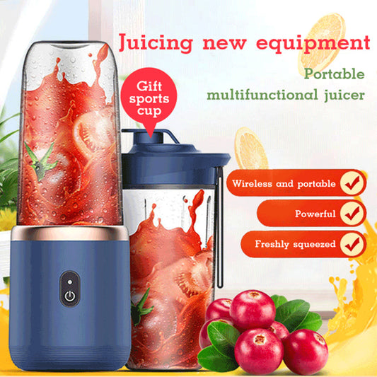 Machine à jus portable 6 lames, mini mixeur, extracteur de smoothie, rechargeable par USB, presse-fruits, mélangeur alimentaire, broyeur à glace.