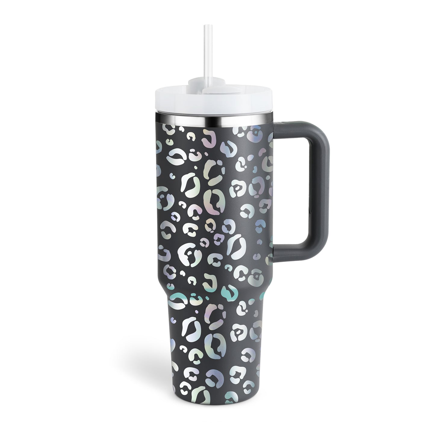 Tasse de café portable de 40 onces avec poignée, bouteille d'eau en acier inoxydable pour voiture, grande capacité, sans bisphénol A.