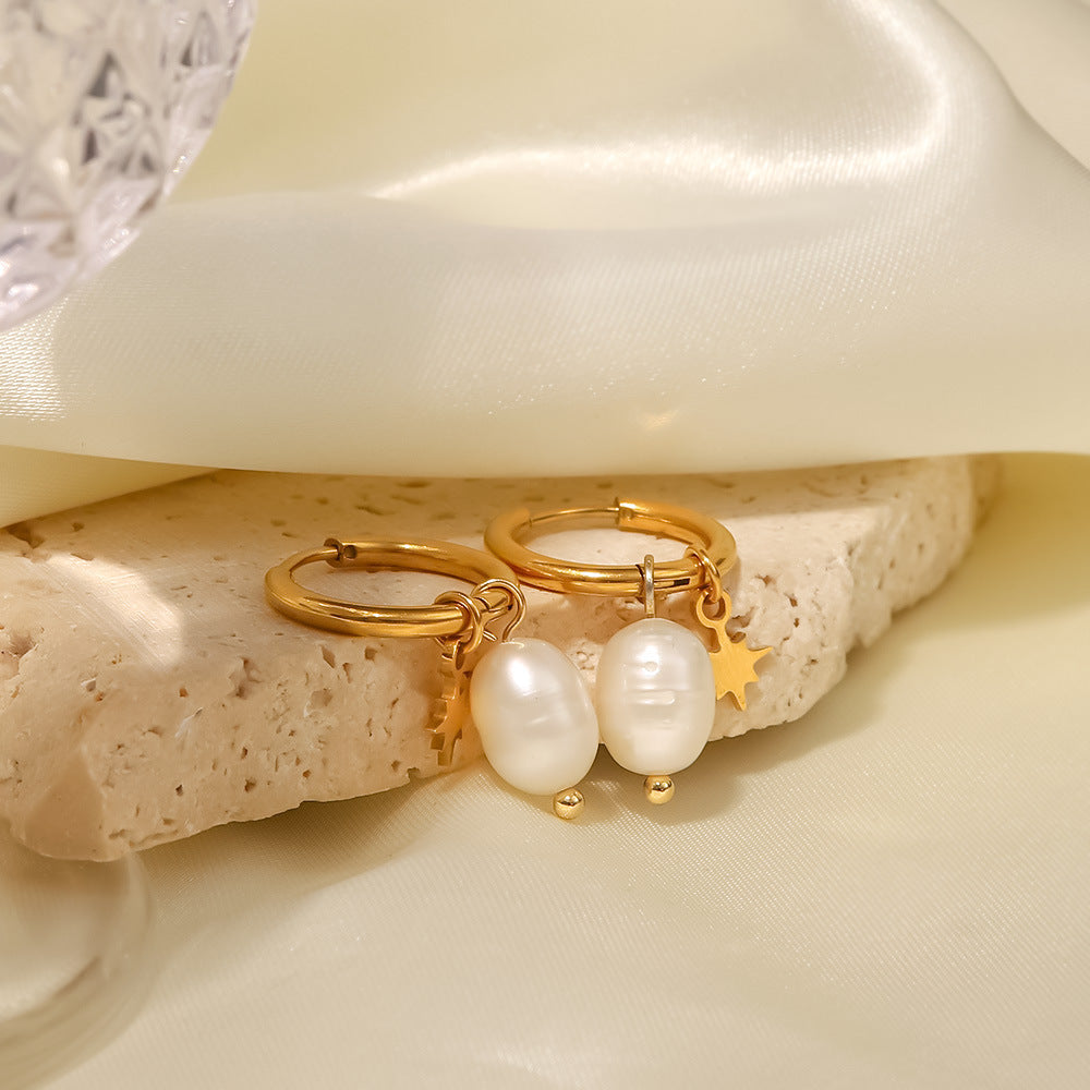 Perle d'eau douce XINGX boucles d'oreilles pour les femmes - Ivory Deals Market