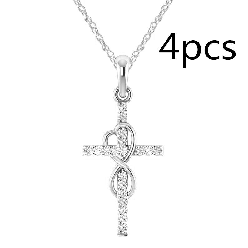 Pendentif en alliage avec diamant et croix à huit caractères - Ivory Deals Market