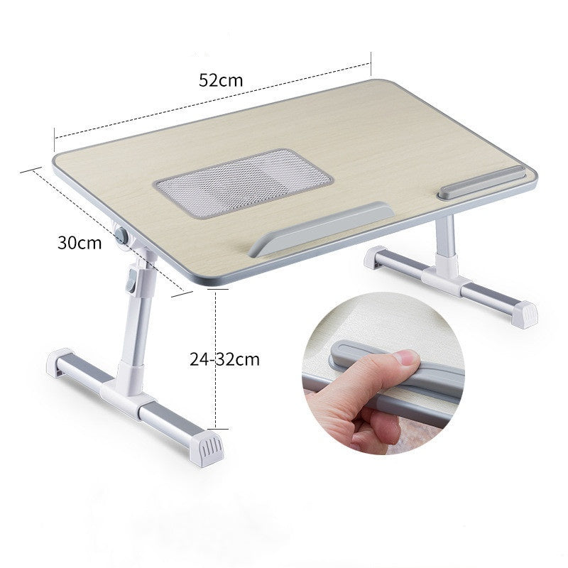 Réglable Bureau D'ordinateur Portable Stand Pliable Portable Ordinateur Portable Lit Table Peut être Levé Debout - Ivory Deals Market