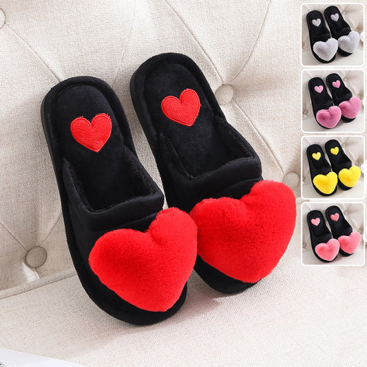 Mignon Love Slipper Hiver Chaud Moelleux Chaussures Maison Pantoufles Pour La Saint-Valentin