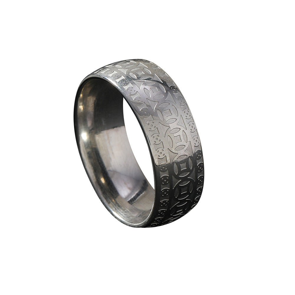 Bague en acier titane pour hommes, - Ivory Deals Market