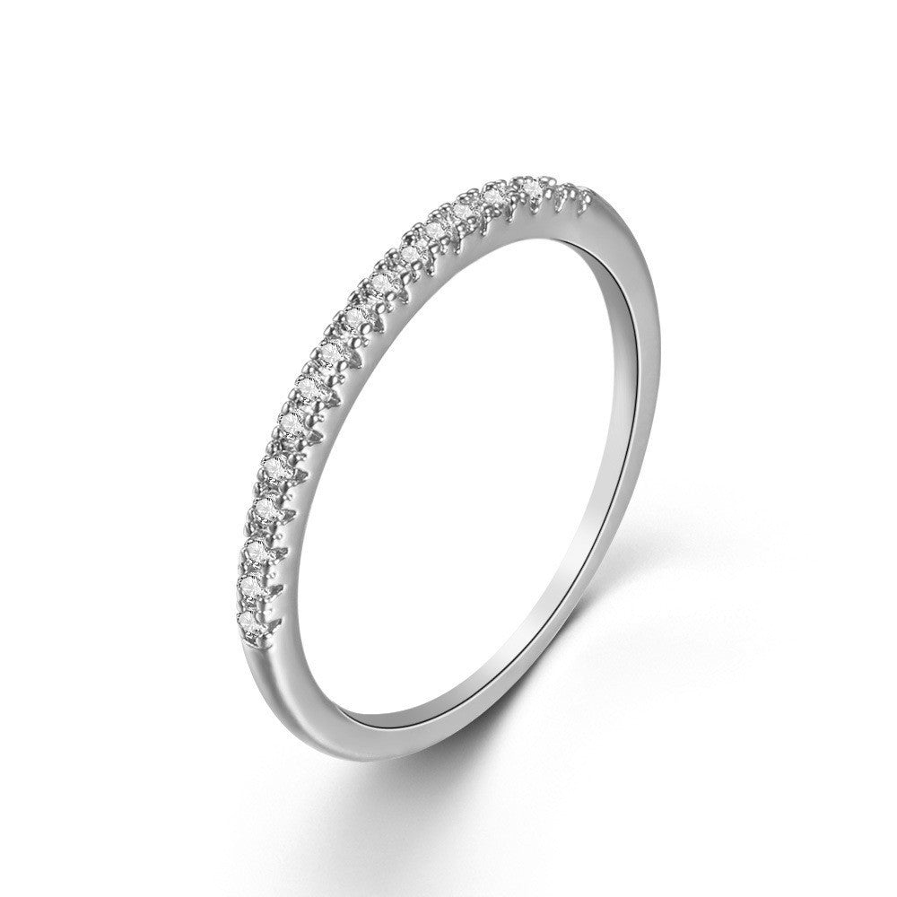 Bague en zircon micro - incrusté pour femme, style décontracté. - Ivory Deals Market