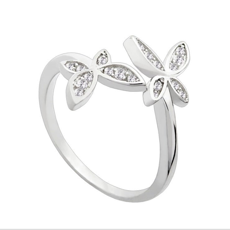 Bague papillon réglable en argent sterling. - Ivory Deals Market