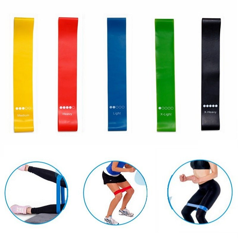 Bandes de résistance de yoga en caoutchouc, équipement de fitness intérieur et extérieur, 0,35 mm à 1,1 mm, pour l'entraînement sportif de Pilates. - Ivory Deals Market