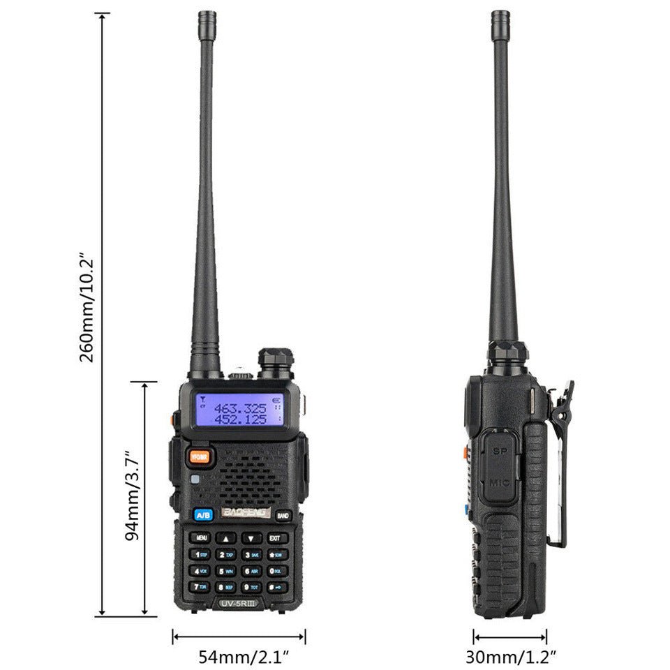 Baofeng Uv - 5R Trois Segment Talkie Walkie Vhf 220 - 226Mhz Uhf Fréquence Double Antenne Talkie Walkie Civile Pièce À Main - Ivory Deals Market