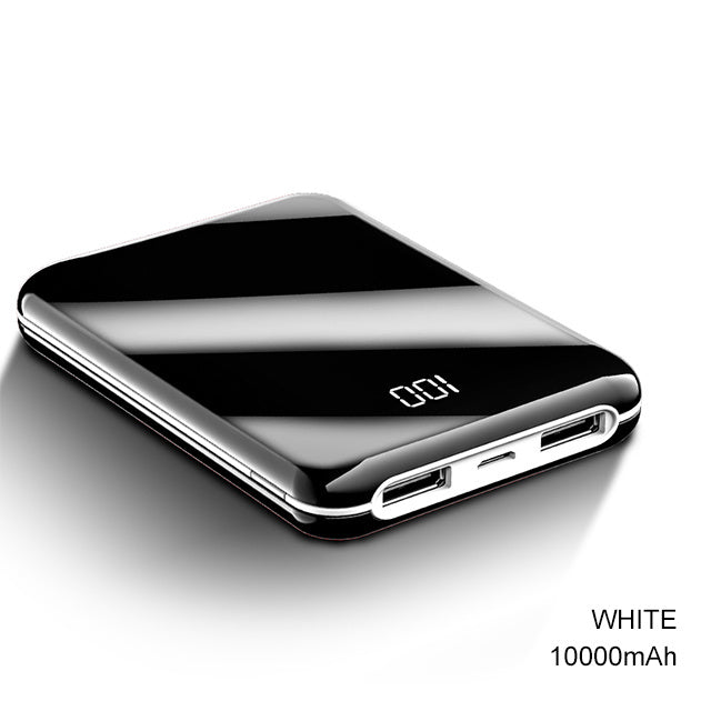 Batterie externe de 10000 mAh avec charge rapide de 8 W, chargeur portable Powerbank avec double sortie USB pour téléphone. - Ivory Deals Market